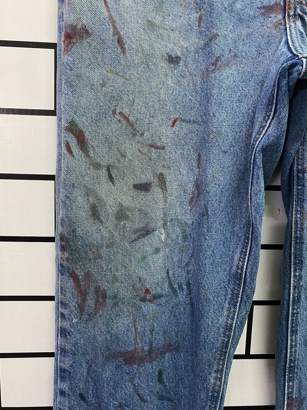 Vintage CARHARTT Dirty Paint Splashed Distressed Denim Jeans Size US 36 / EU 52 - 7 Thumbnail