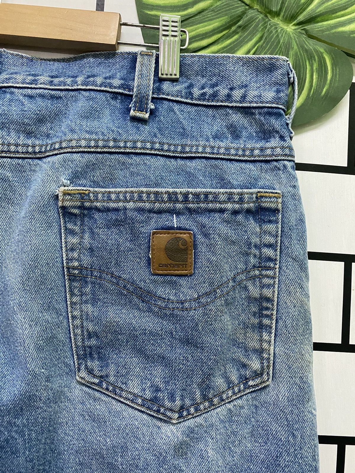 Vintage CARHARTT Dirty Paint Splashed Distressed Denim Jeans Size US 36 / EU 52 - 12 Thumbnail