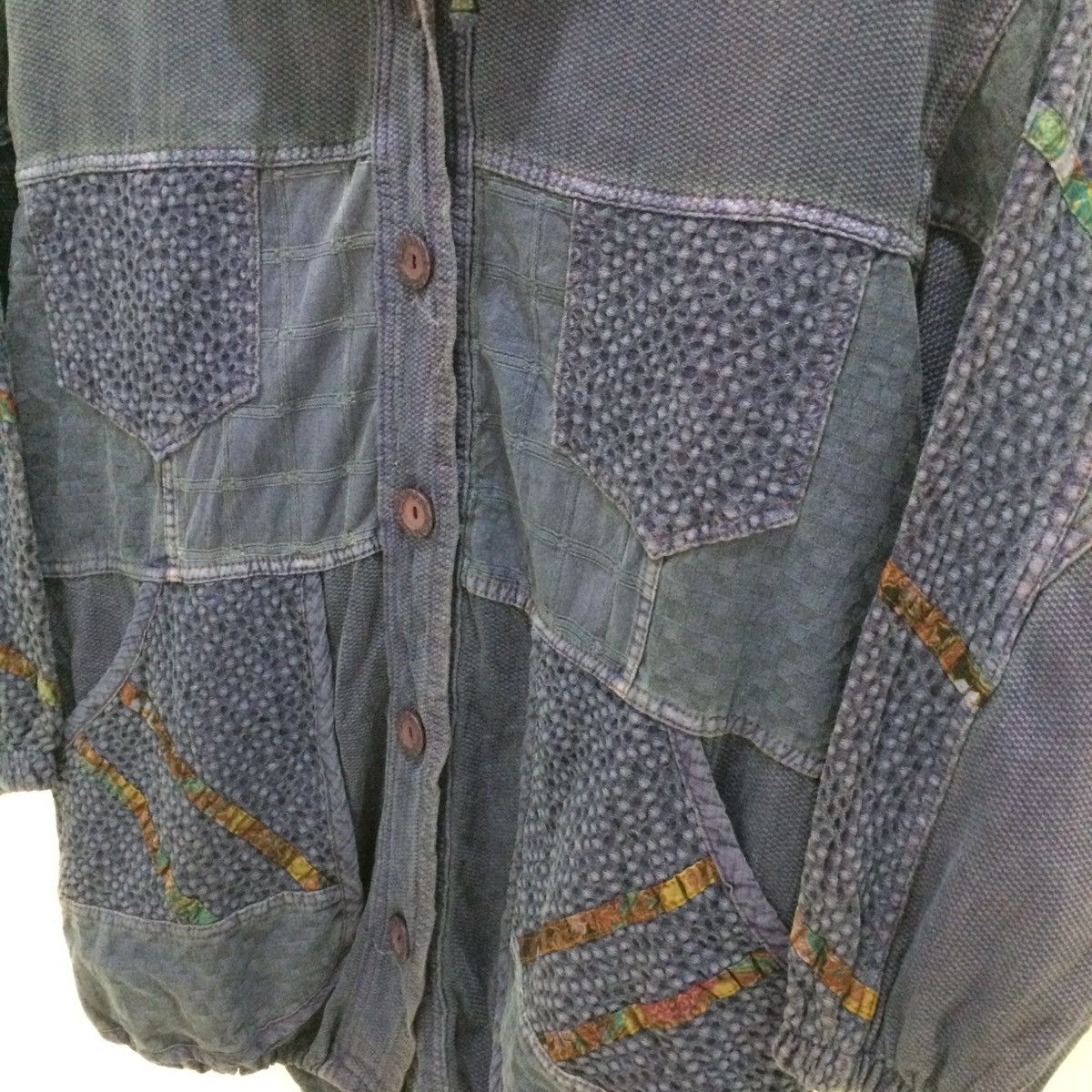 Indigo × Japanese Brand Japanese Traditional indigo Patchwork Jacket Size US L / EU 52-54 / 3 - 3 Thumbnail