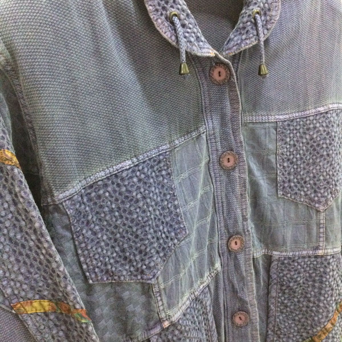 Indigo × Japanese Brand Japanese Traditional indigo Patchwork Jacket Size US L / EU 52-54 / 3 - 4 Thumbnail