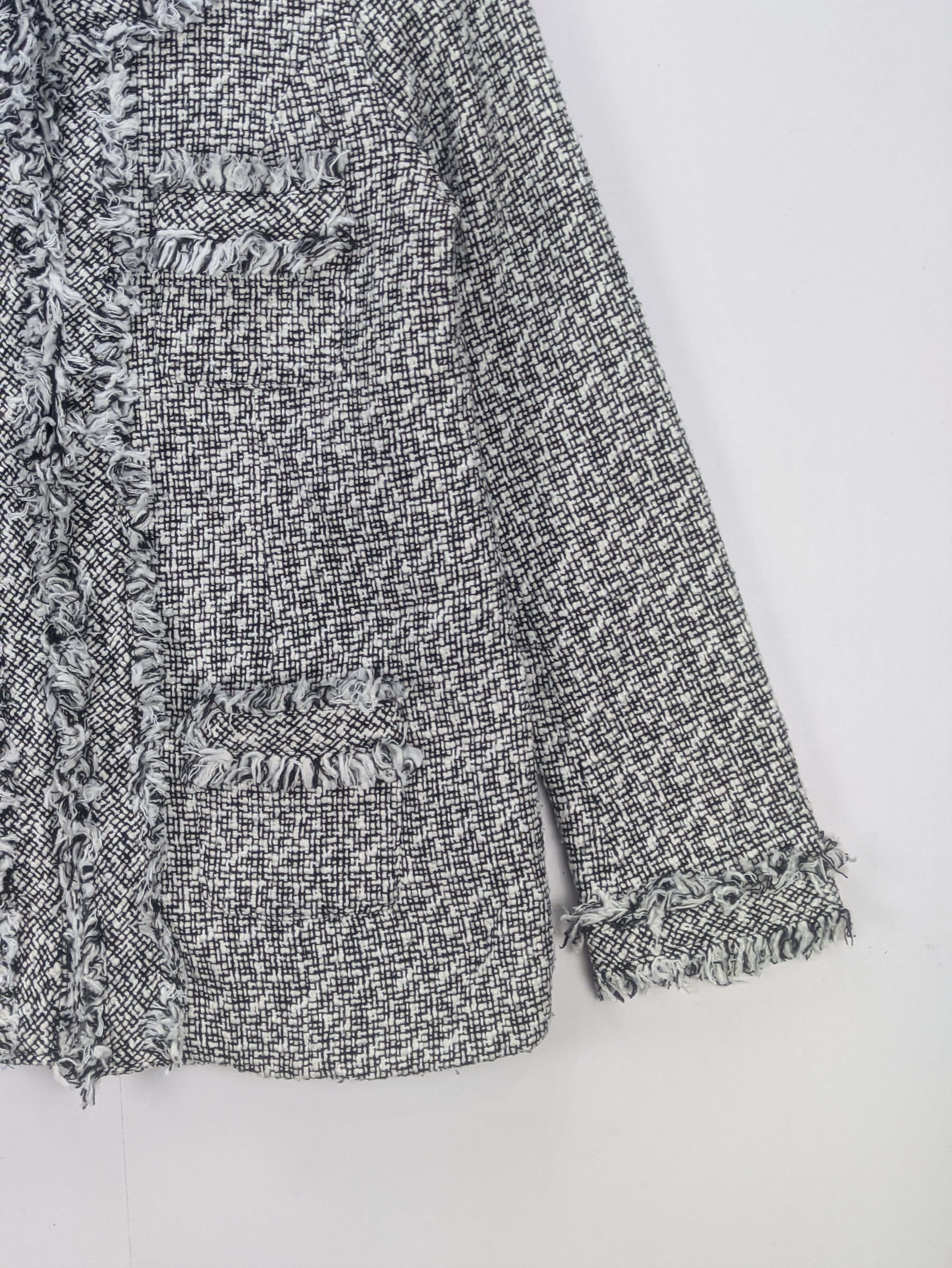 Japanese Brand Steals🔥Tweed Jacket Chain Trimmed by Rienda Size S / US 4 / IT 40 - 6 Thumbnail