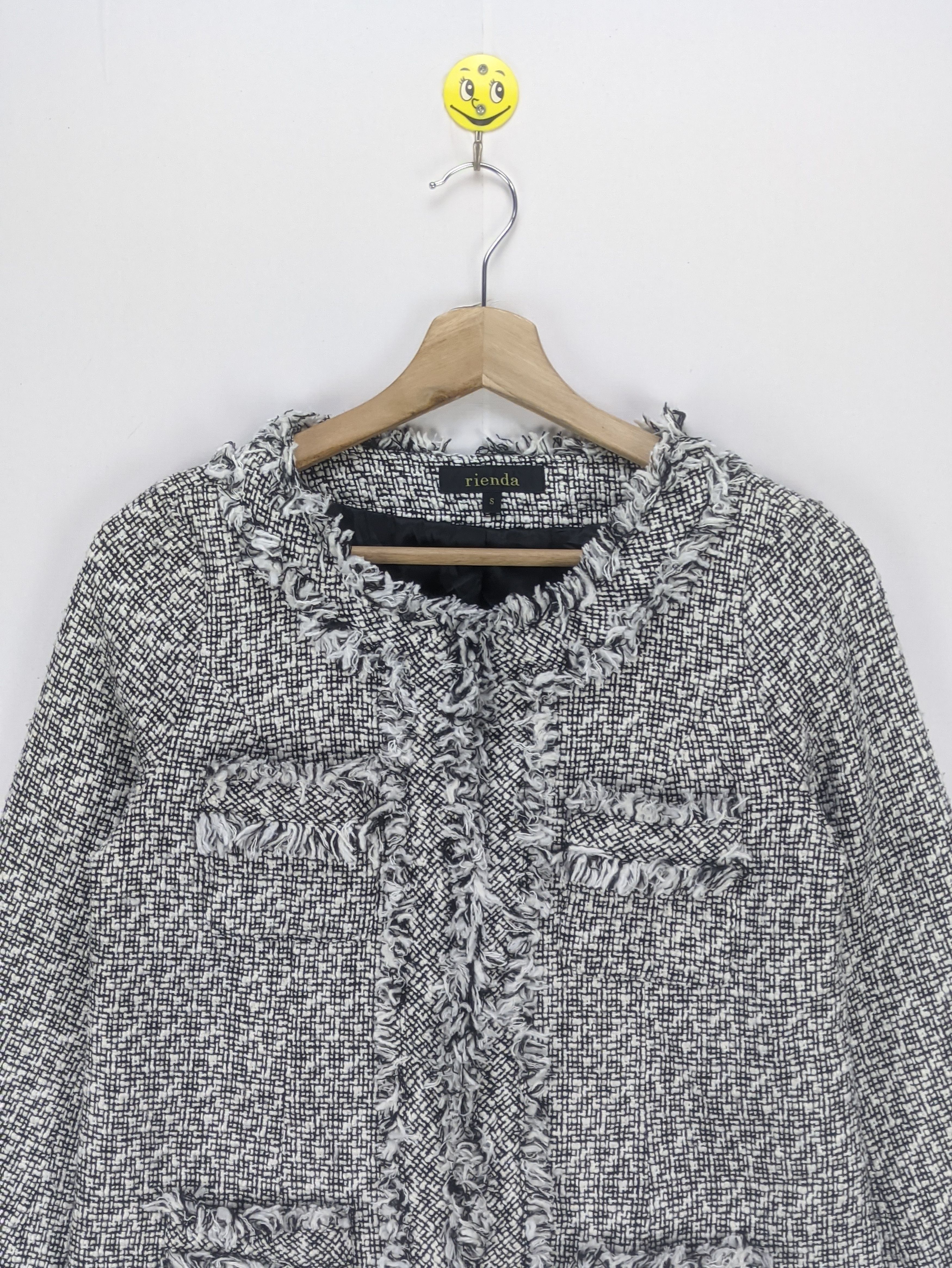 Japanese Brand Steals🔥Tweed Jacket Chain Trimmed by Rienda Size S / US 4 / IT 40 - 7 Thumbnail
