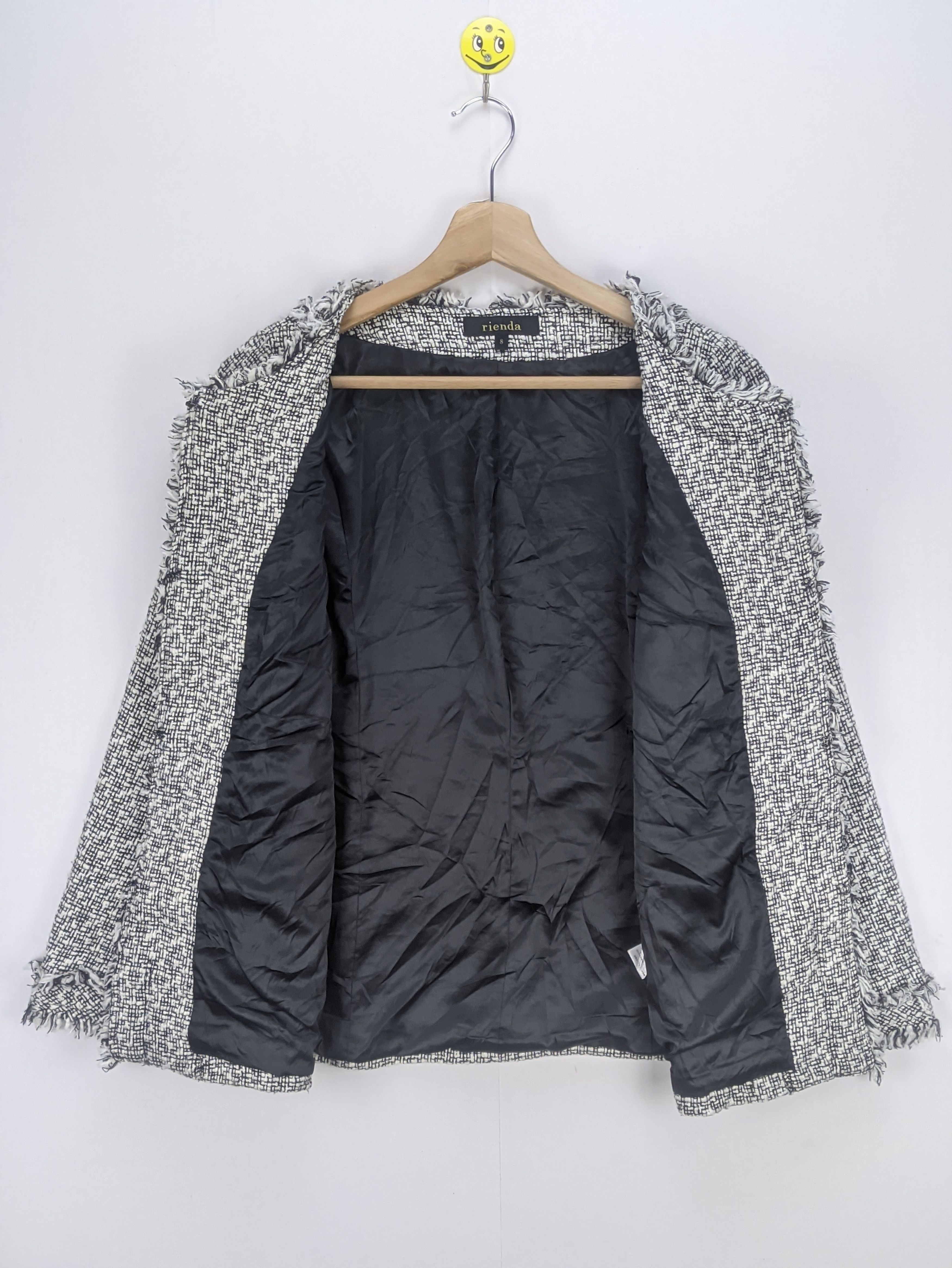 Japanese Brand Steals🔥Tweed Jacket Chain Trimmed by Rienda Size S / US 4 / IT 40 - 5 Thumbnail