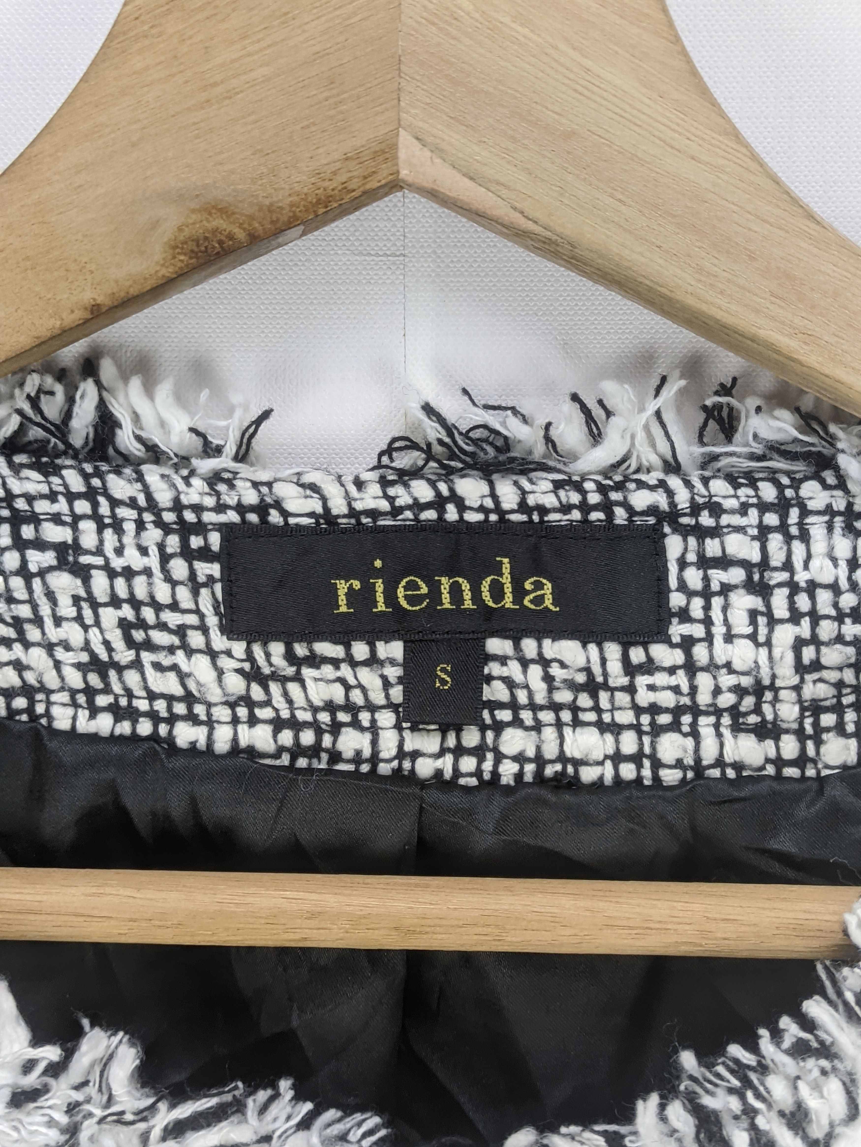 Japanese Brand Steals🔥Tweed Jacket Chain Trimmed by Rienda Size S / US 4 / IT 40 - 3 Thumbnail