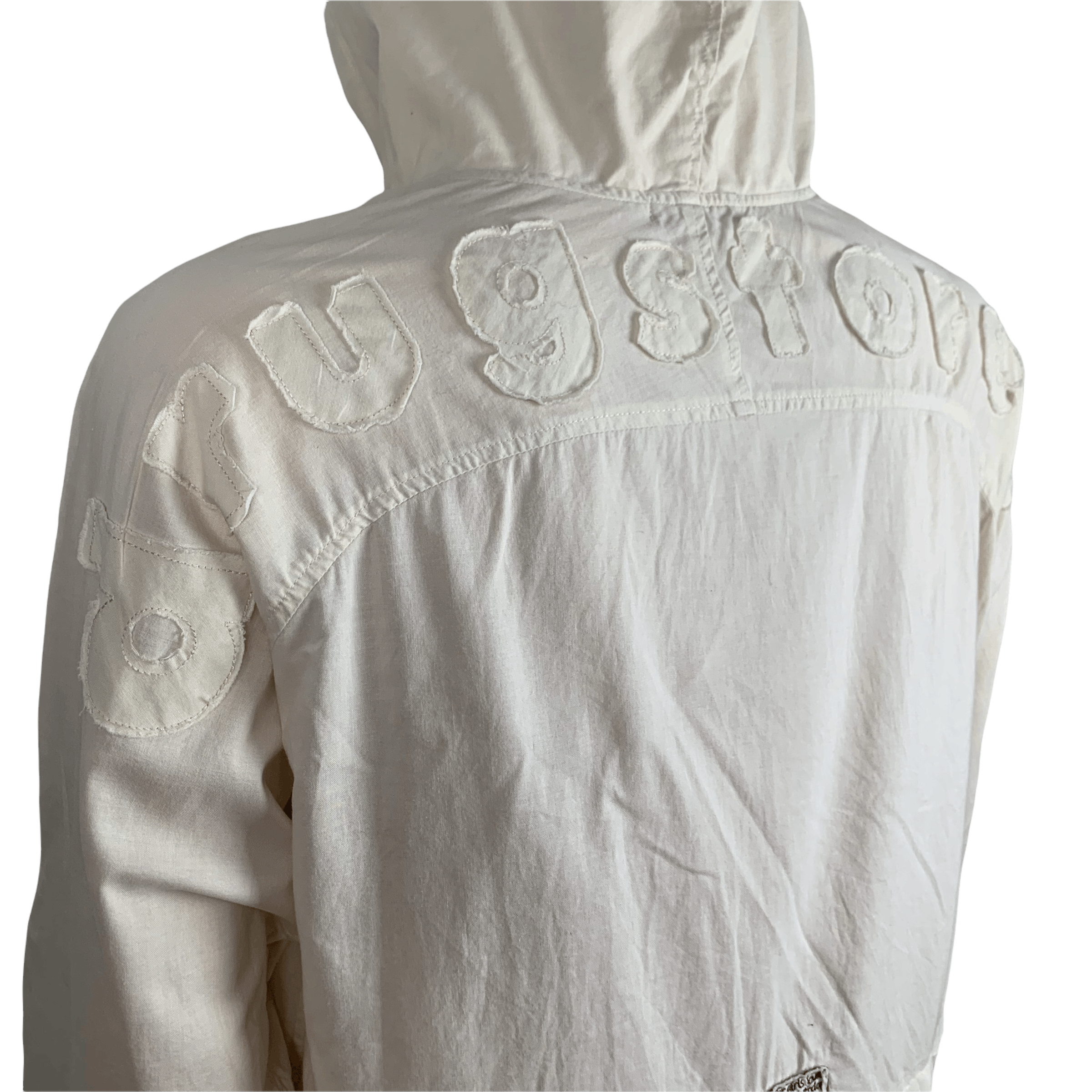image of Avant Garde Drug Store's Big Logo On Back Light Jacket 3573-74 in Cream, Men's (Size Large)