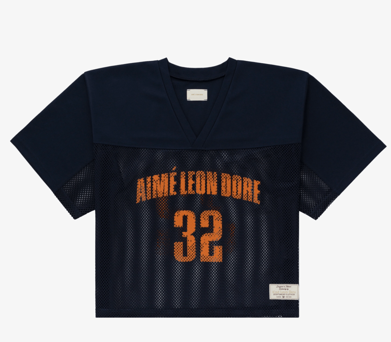 Pre-owned Aimé Leon Dore Cropped Practice Jersey In Navy