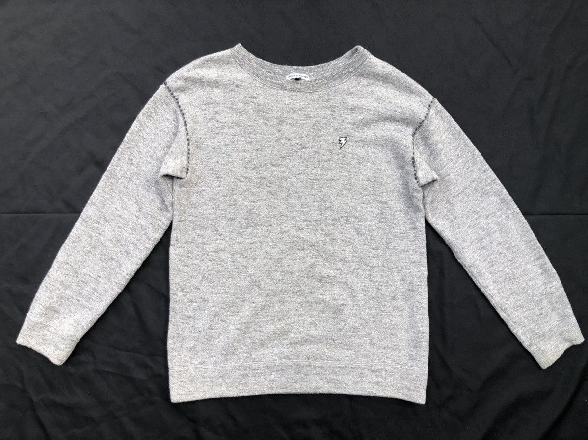 Vintage Vintage 90s Ozone Rocks Japan Printed Art Grey Sweatshirt Size US L / EU 52-54 / 3 - 3 Thumbnail