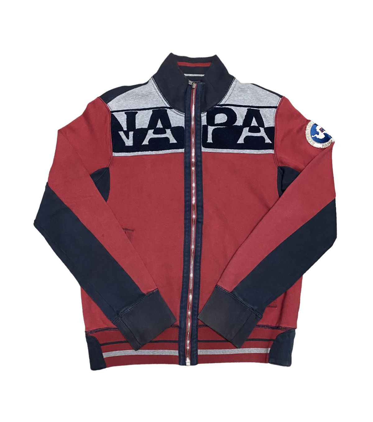 image of Stealsvintage Napapijri Geographical Jacket in Red, Men's (Size Medium)