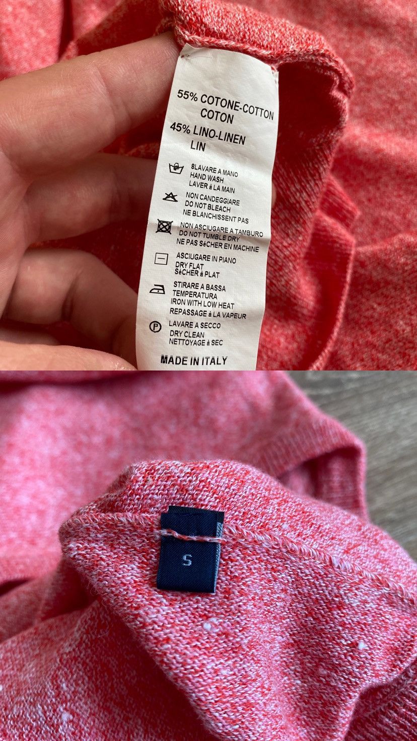 Boggi Boggi Coral Knit Cotton-Linen Blend V-Neck Men’s Sweater Size US S / EU 44-46 / 1 - 8 Thumbnail
