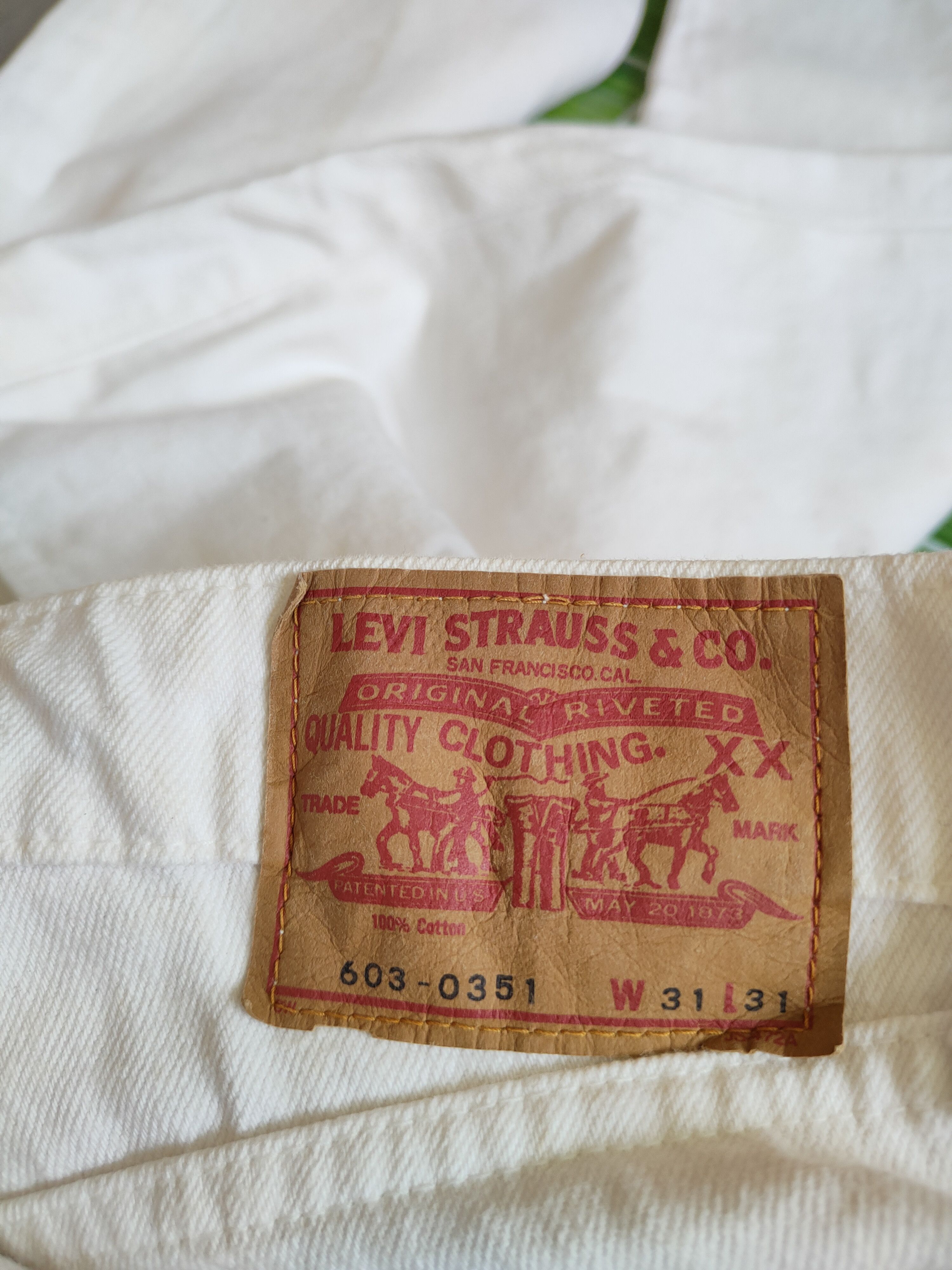 Levi's Levi's White faded casual Denim Pants #S588 Size US 30 / EU 46 - 14 Thumbnail