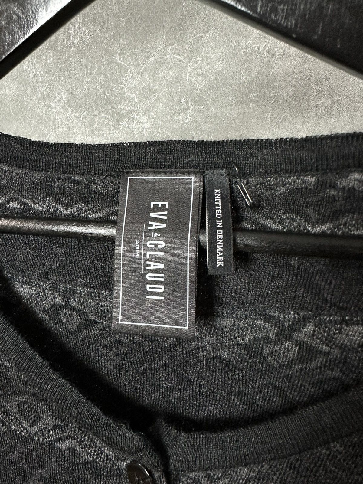 Designer Eva & Claudi Wool Knitted Grey Zip Pocket Cardigan Size L / US 10 / IT 46 - 6 Thumbnail
