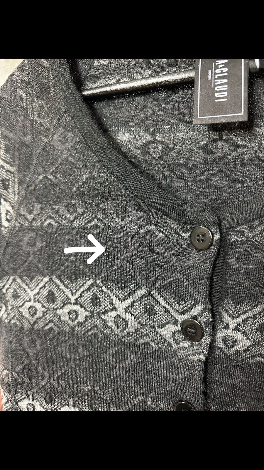 Designer Eva & Claudi Wool Knitted Grey Zip Pocket Cardigan Size L / US 10 / IT 46 - 10 Thumbnail