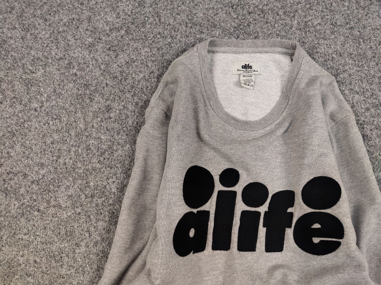 Alife Alife Vintage Embroidered logo gray crew Check Sweatshirt Size US M / EU 48-50 / 2 - 10 Thumbnail