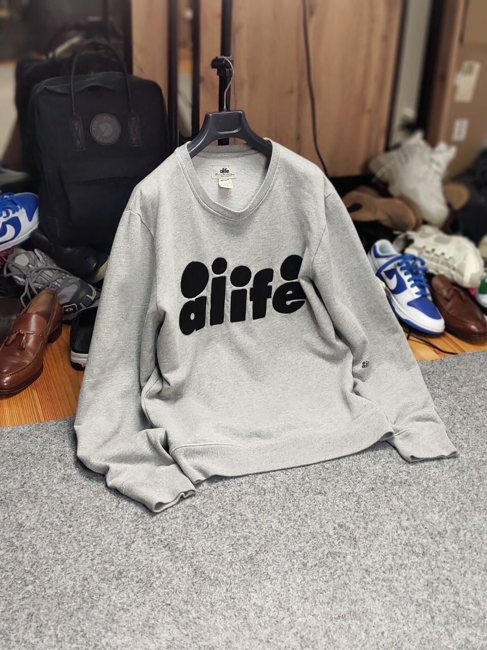 Alife Alife Vintage Embroidered logo gray crew Check Sweatshirt Size US M / EU 48-50 / 2 - 20 Thumbnail