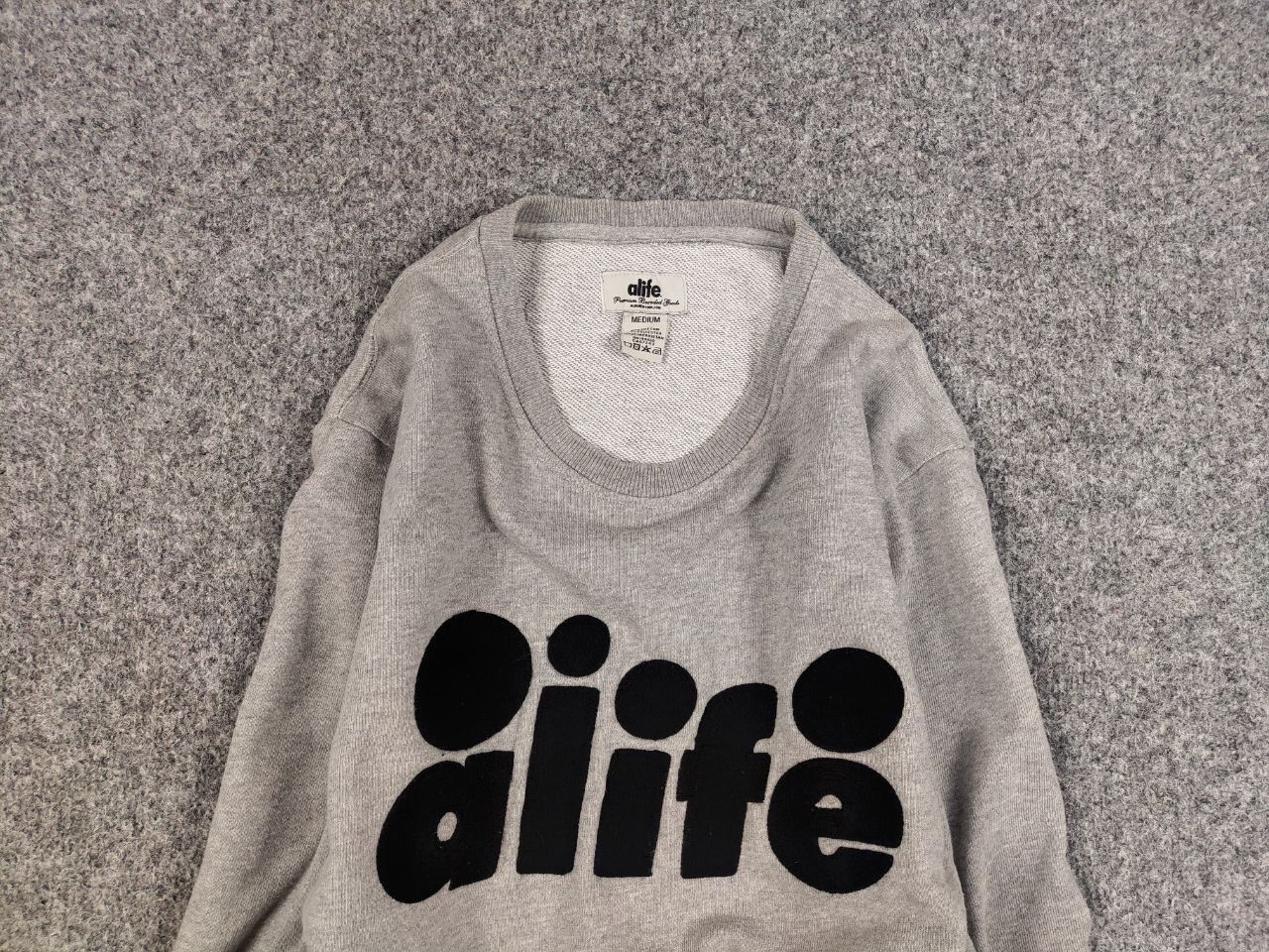 Alife Alife Vintage Embroidered logo gray crew Check Sweatshirt Size US M / EU 48-50 / 2 - 7 Thumbnail