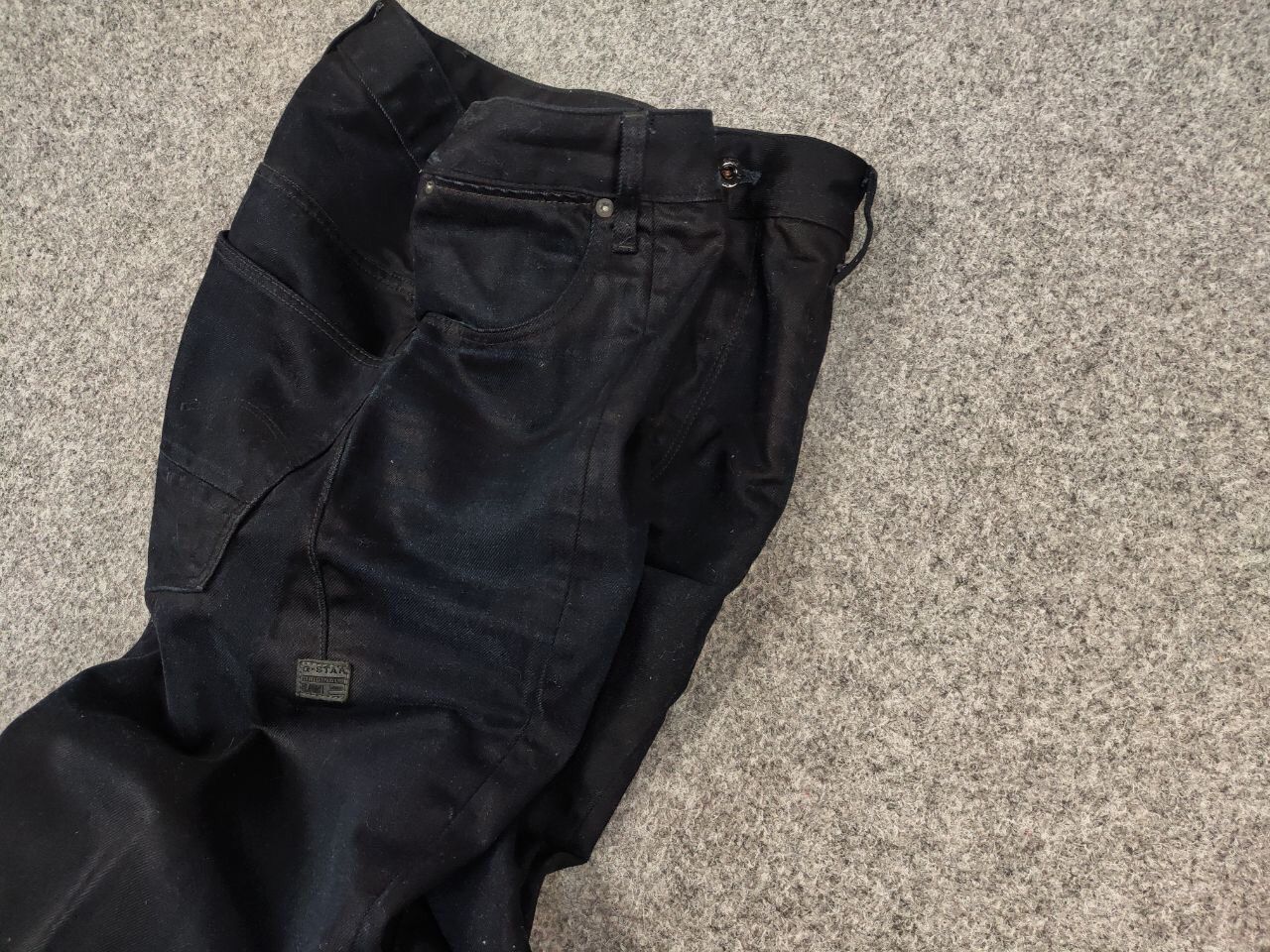 G-Star G Star Raw Lanc 3D Tapered Dark Denim Jeans Vintage Style Size US 33 - 4 Thumbnail