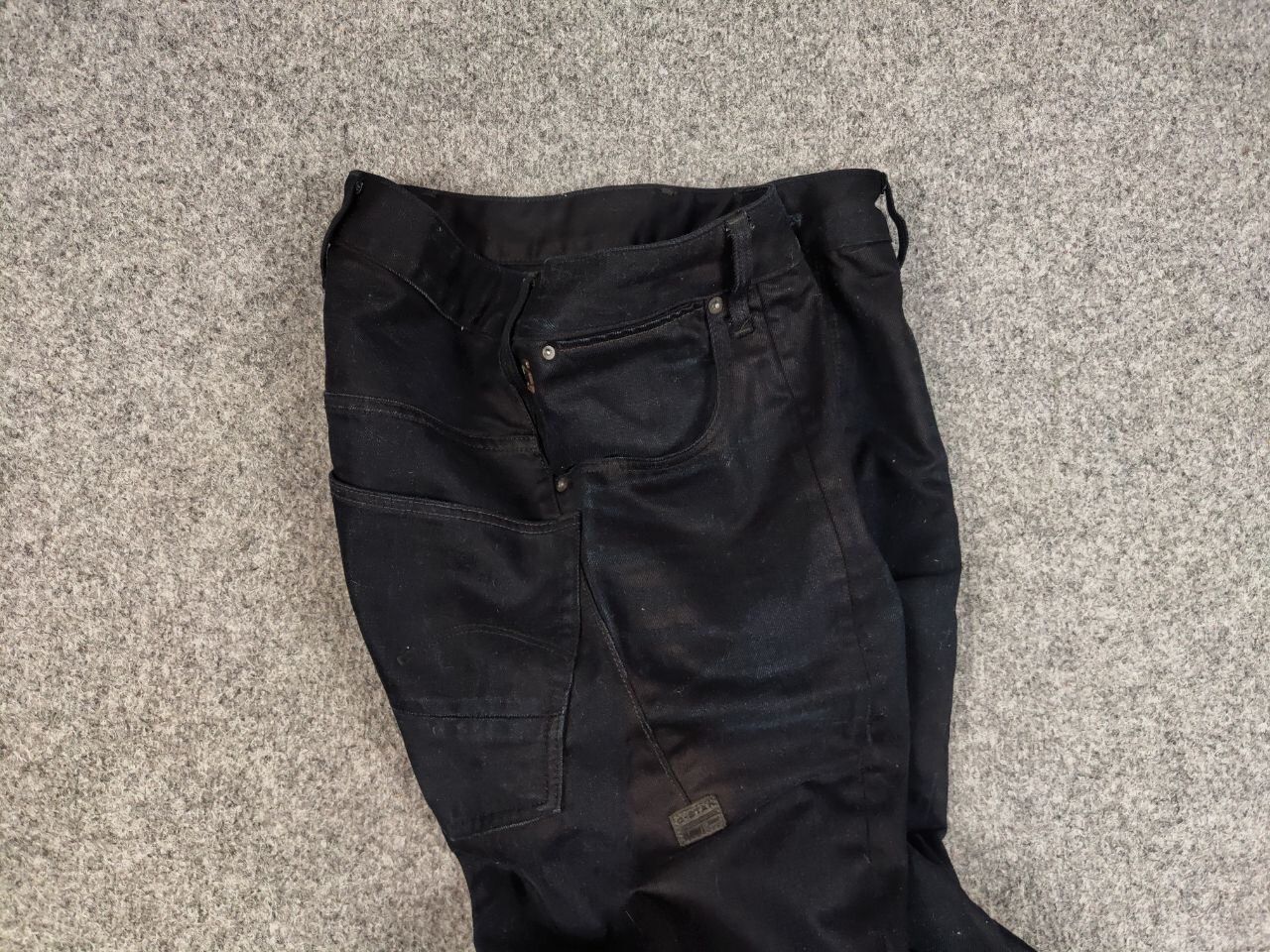 G-Star G Star Raw Lanc 3D Tapered Dark Denim Jeans Vintage Style Size US 33 - 6 Thumbnail