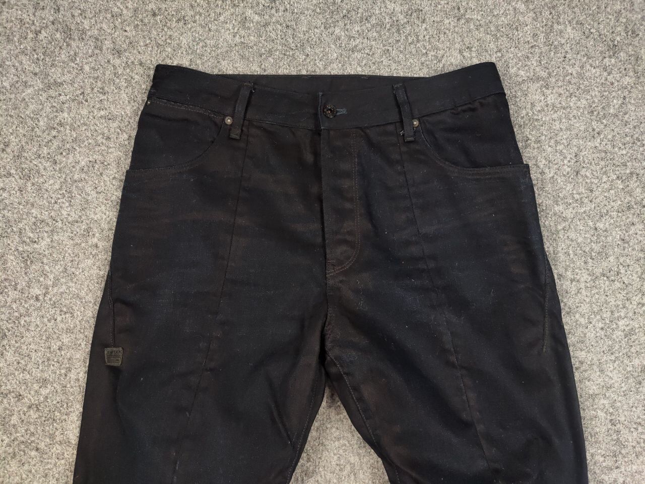G-Star G Star Raw Lanc 3D Tapered Dark Denim Jeans Vintage Style Size US 33 - 10 Thumbnail