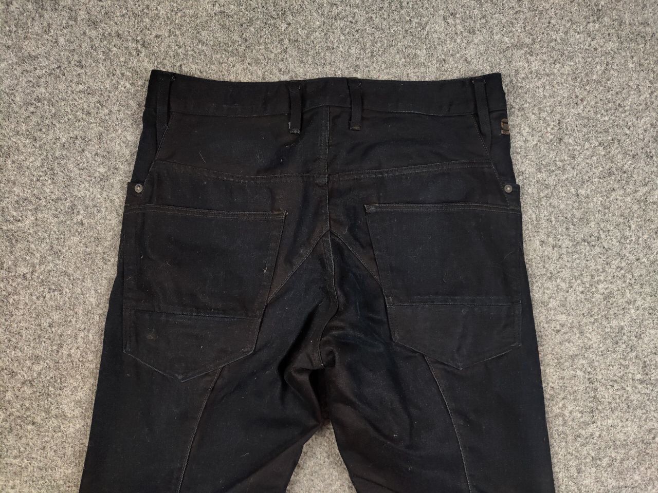 G-Star G Star Raw Lanc 3D Tapered Dark Denim Jeans Vintage Style Size US 33 - 12 Thumbnail