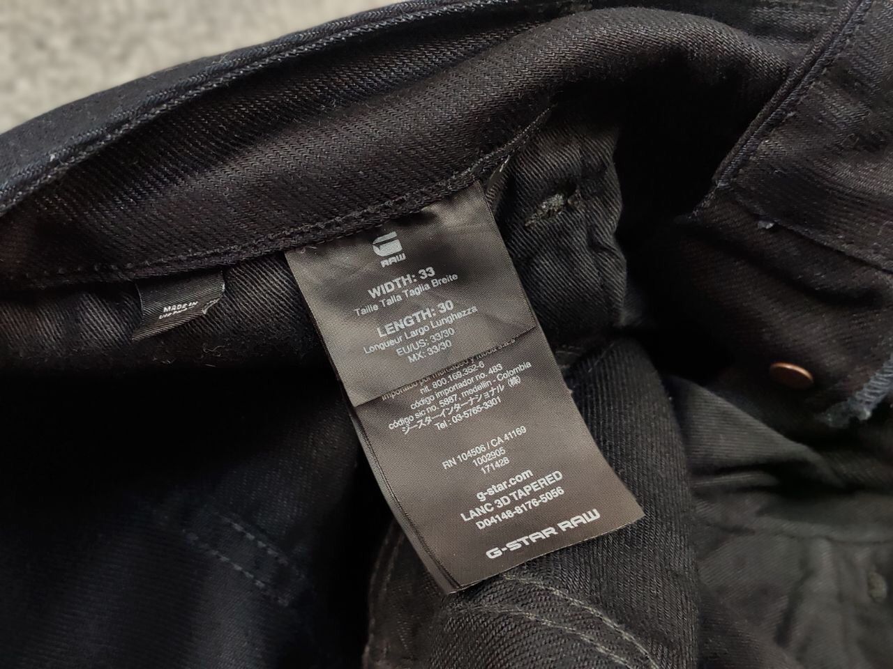 G-Star G Star Raw Lanc 3D Tapered Dark Denim Jeans Vintage Style Size US 33 - 16 Thumbnail