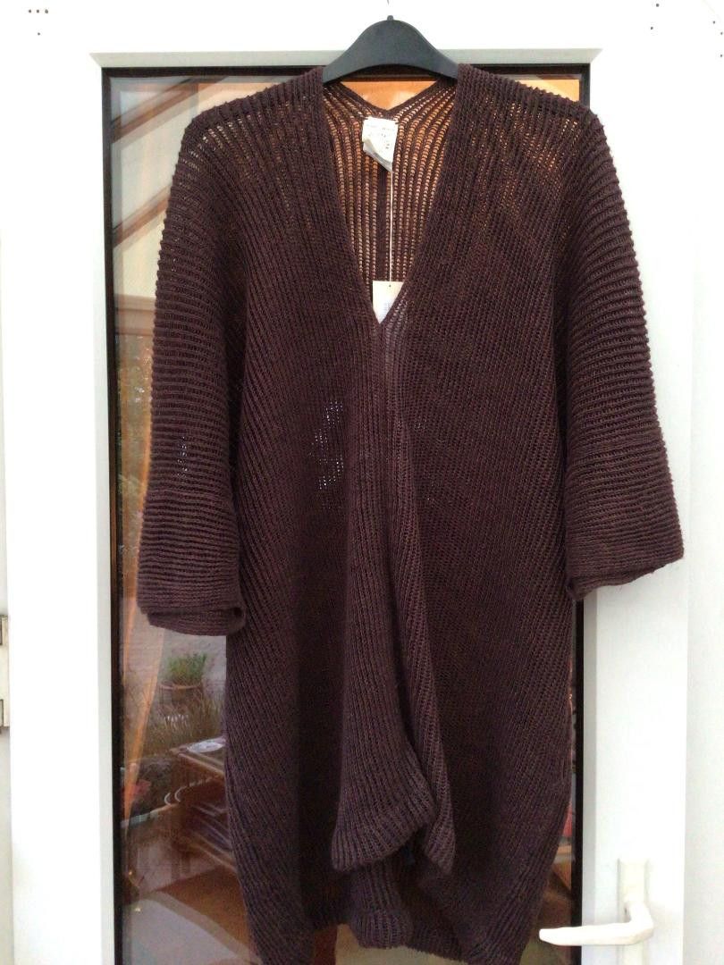 image of Jan Jan Van Essche Knit 44 Plum Bombetta Hemp Sweater, Men's (Size Small)