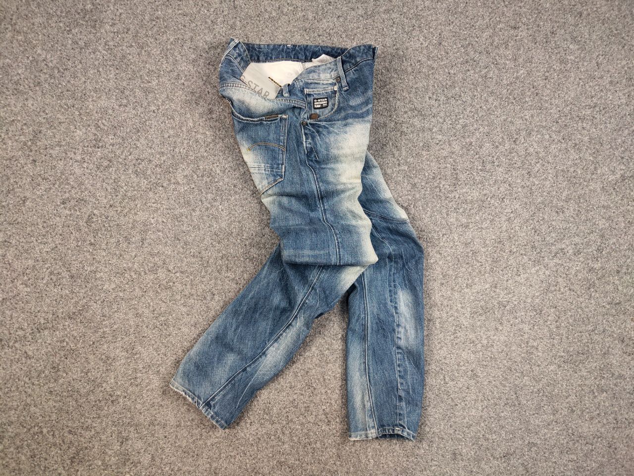 G Star Raw arc 3d slim Vintage Style Washed Denim Jeans
