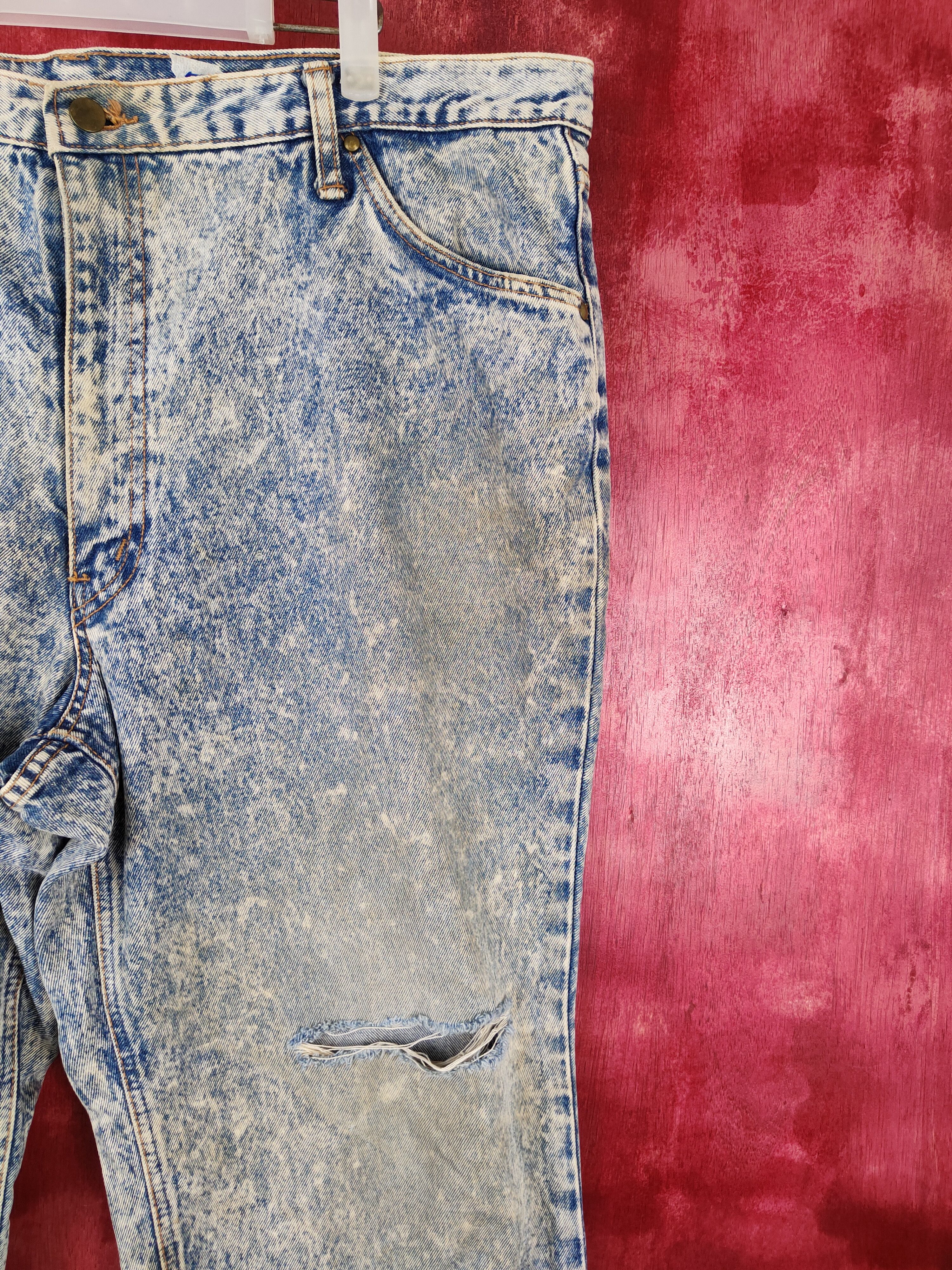 Japanese Brand Japan vintage Blue Faded Ripped Distressed Denim Pants #S585 Size US 42 / EU 58 - 5 Thumbnail