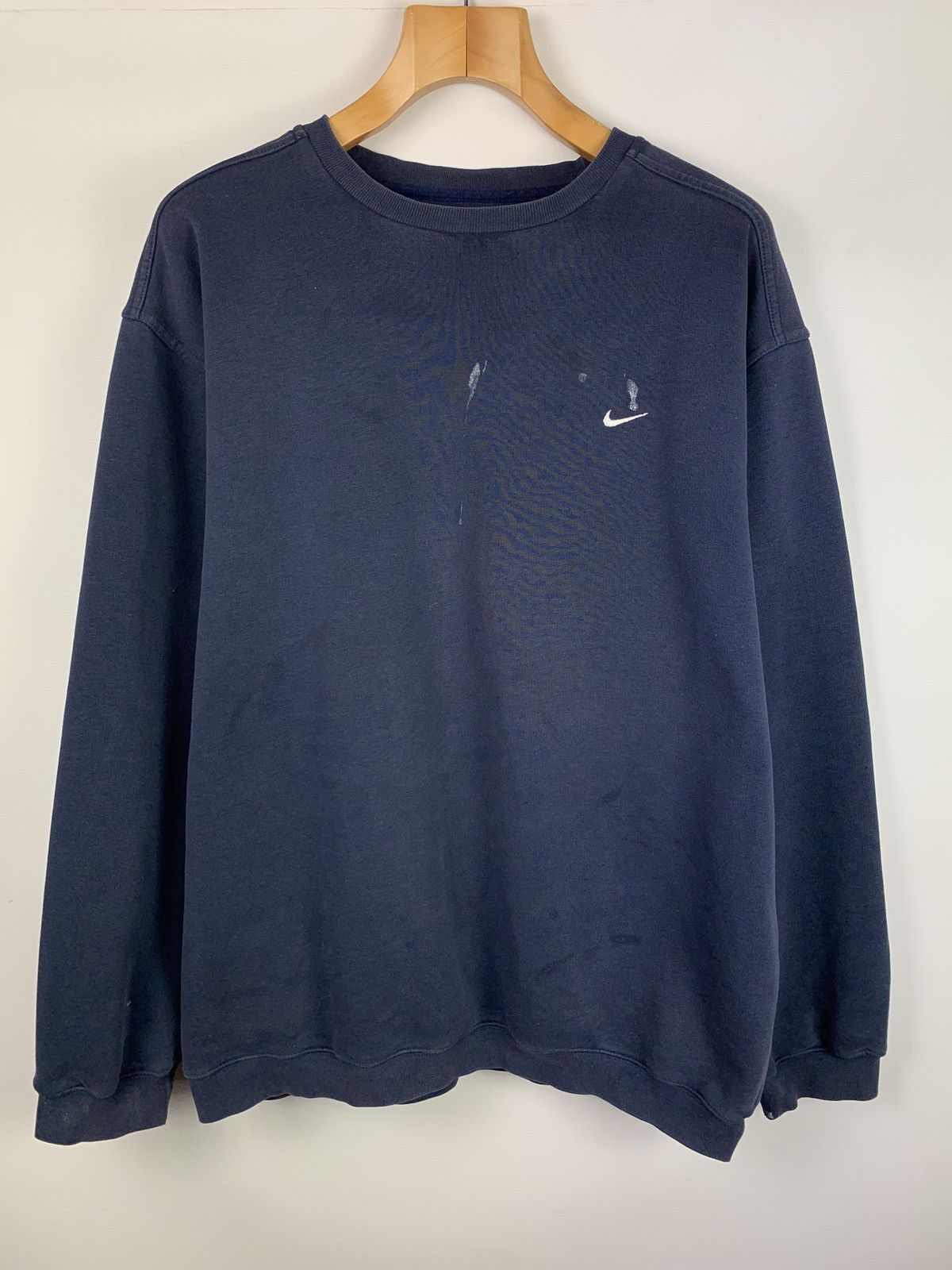 Nike VTG Y2K 90s Nike distressed crew neck sweatshirt pullover Size US XL / EU 56 / 4 - 1 Thumbnail