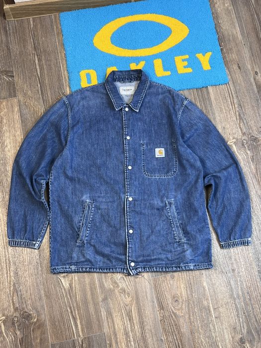 carhartt wip denim coach jacket