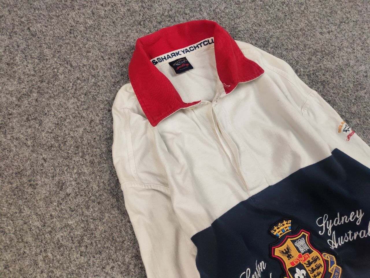 Paul & Shark Vintage 90's Paul & Shark rugby long sleeve Logo Jersey Size US XL / EU 56 / 4 - 8 Thumbnail