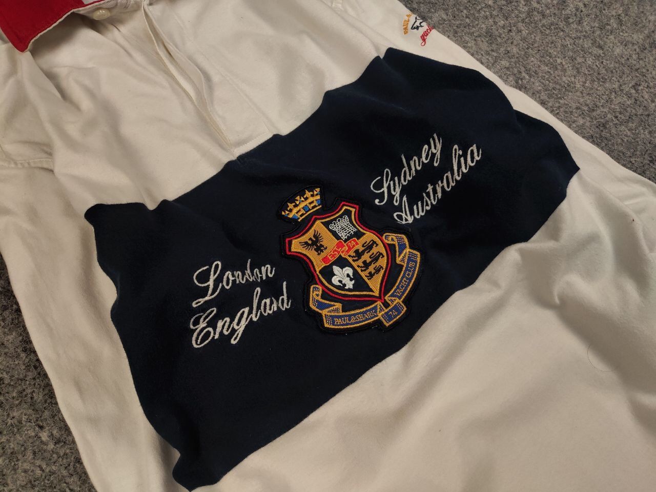 Paul & Shark Vintage 90's Paul & Shark rugby long sleeve Logo Jersey Size US XL / EU 56 / 4 - 13 Thumbnail