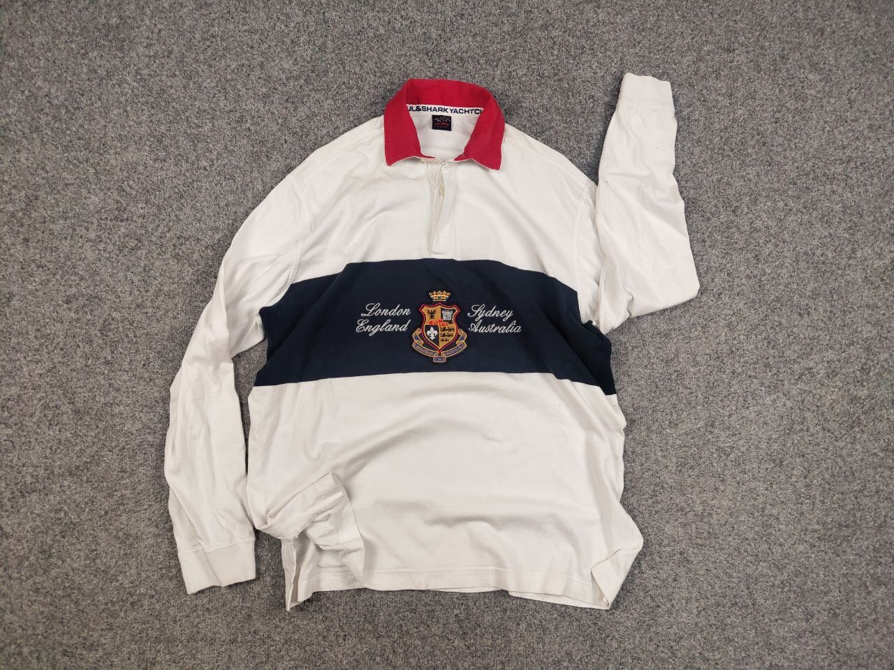 Paul & Shark Vintage 90's Paul & Shark rugby long sleeve Logo Jersey Size US XL / EU 56 / 4 - 15 Thumbnail