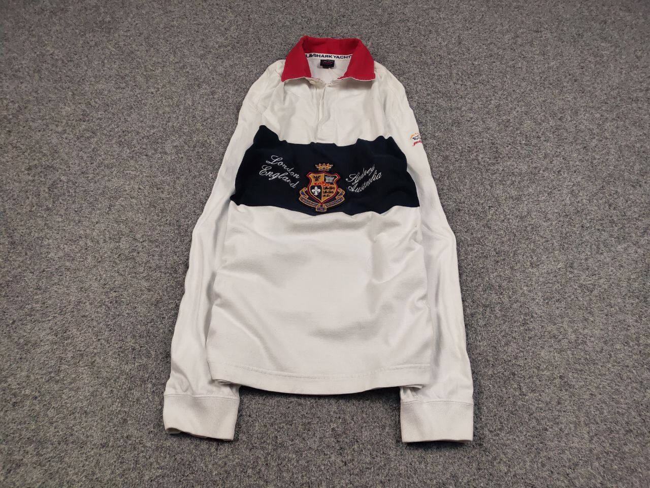 Paul & Shark Vintage 90's Paul & Shark rugby long sleeve Logo Jersey Size US XL / EU 56 / 4 - 2 Thumbnail