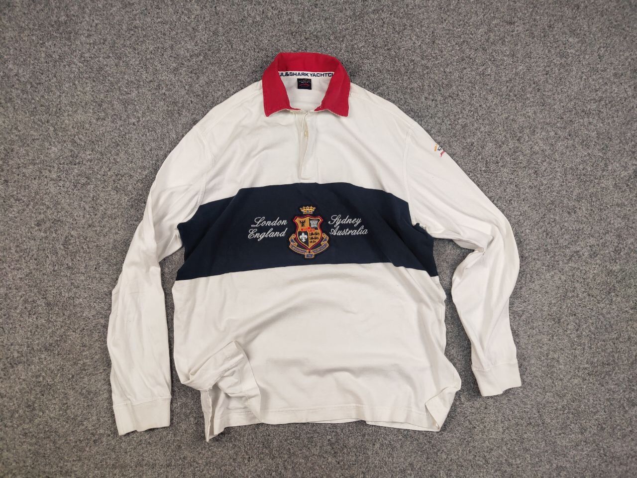 Paul & Shark Vintage 90's Paul & Shark rugby long sleeve Logo Jersey Size US XL / EU 56 / 4 - 16 Thumbnail