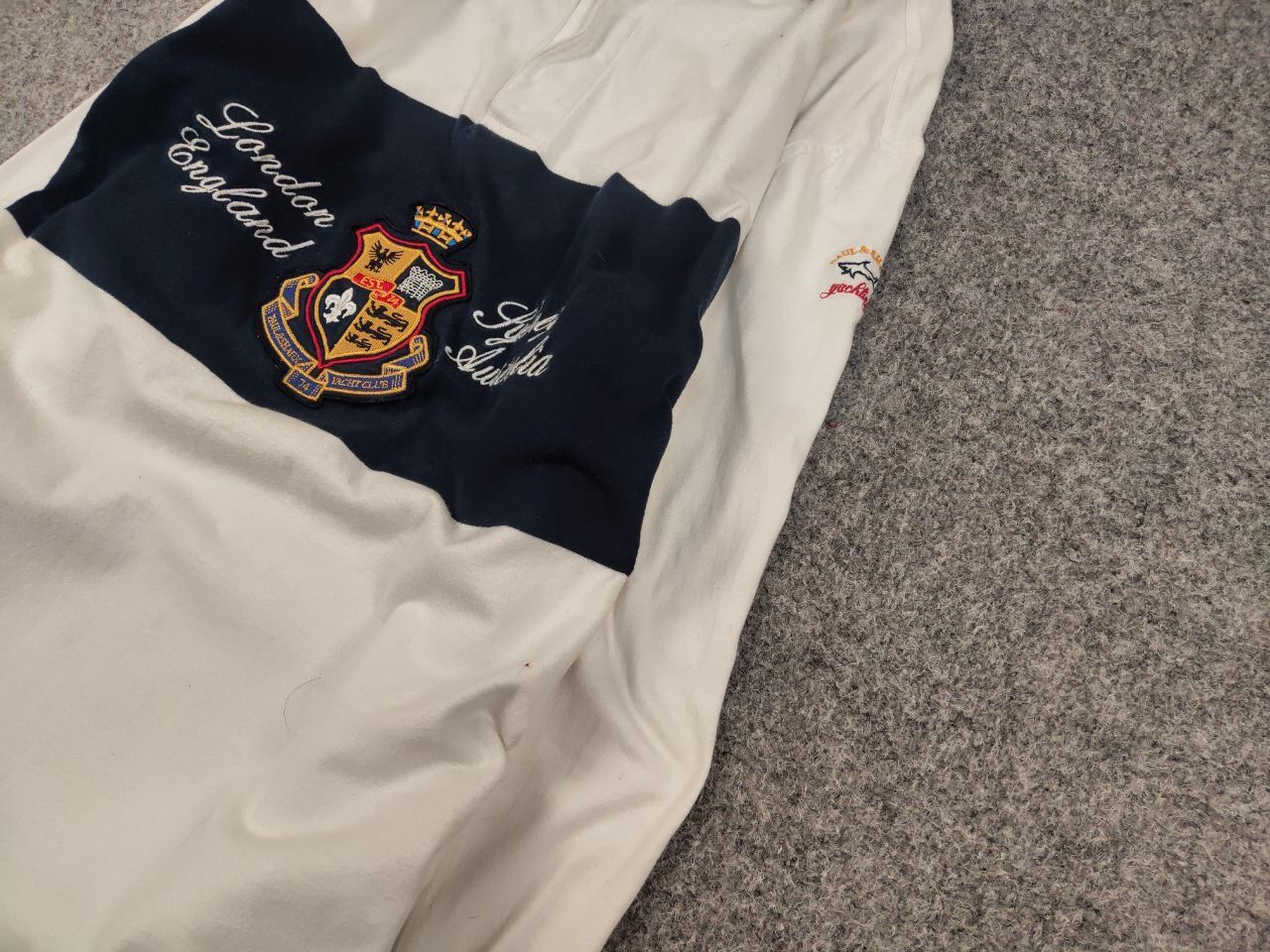 Paul & Shark Vintage 90's Paul & Shark rugby long sleeve Logo Jersey Size US XL / EU 56 / 4 - 5 Thumbnail