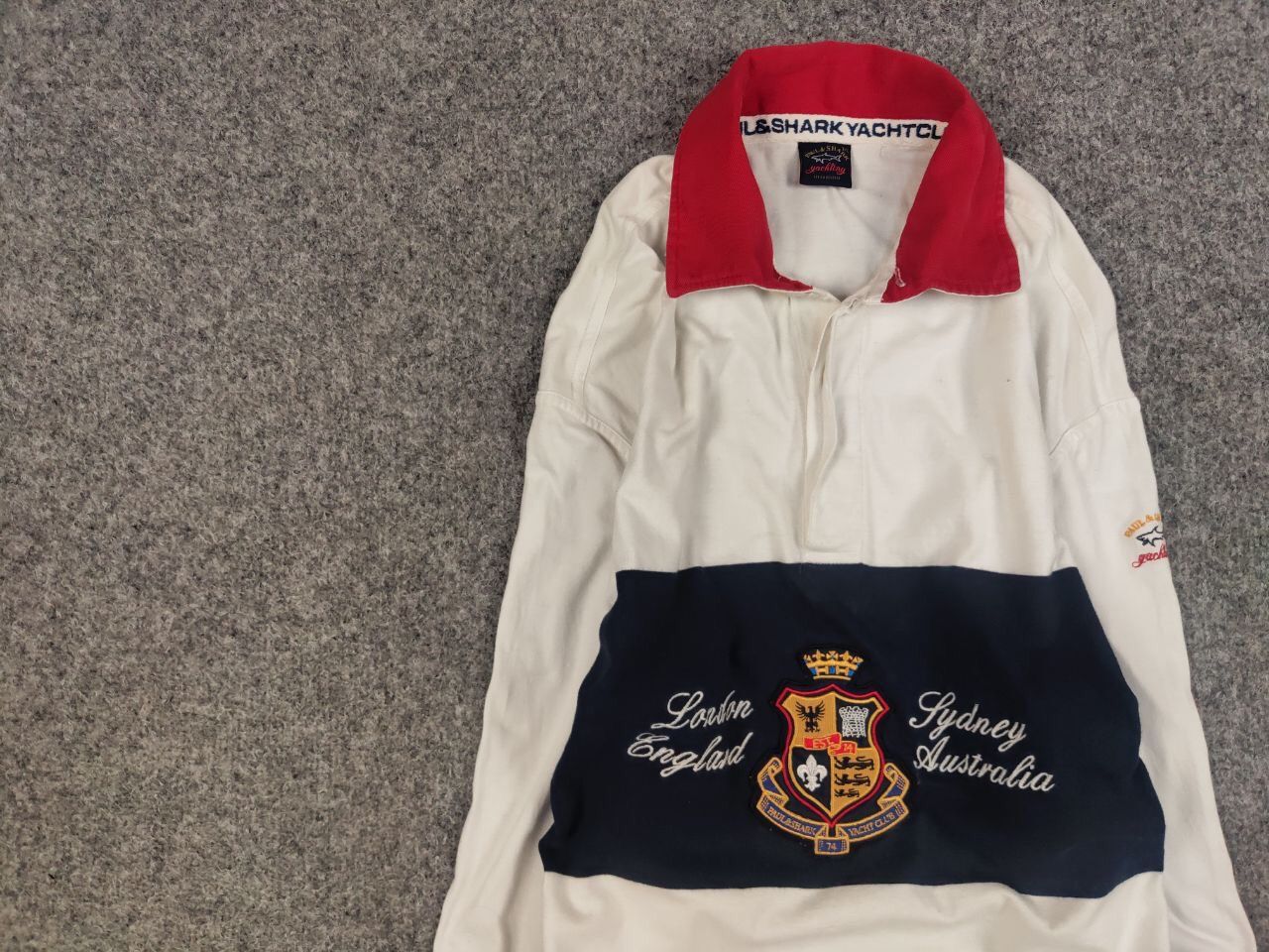 Paul & Shark Vintage 90's Paul & Shark rugby long sleeve Logo Jersey Size US XL / EU 56 / 4 - 12 Thumbnail
