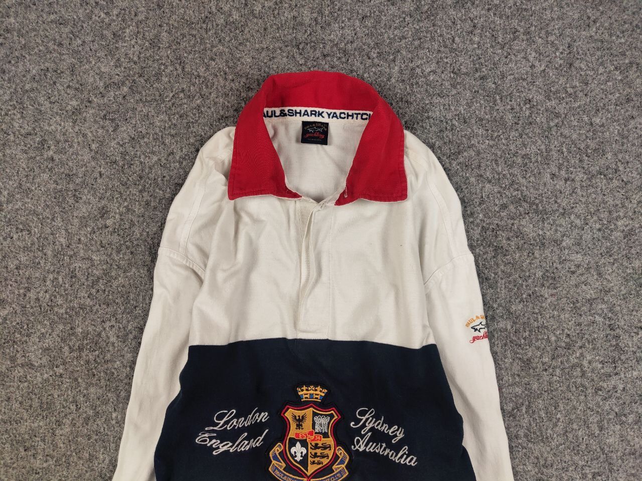 Paul & Shark Vintage 90's Paul & Shark rugby long sleeve Logo Jersey Size US XL / EU 56 / 4 - 9 Thumbnail