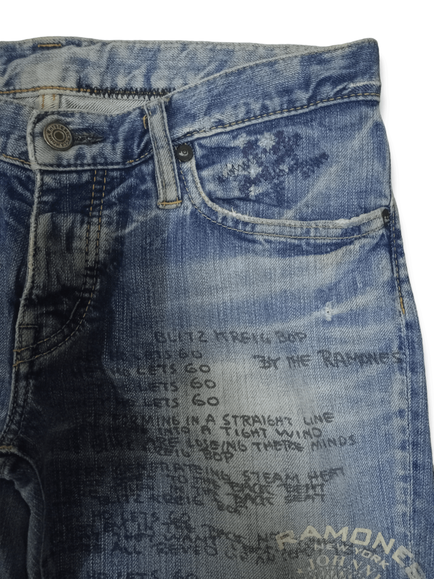 Hysteric Glamour Vintage Hysteric Glamour Ramones Studs Distressed Jeans Size US 27 - 6 Thumbnail