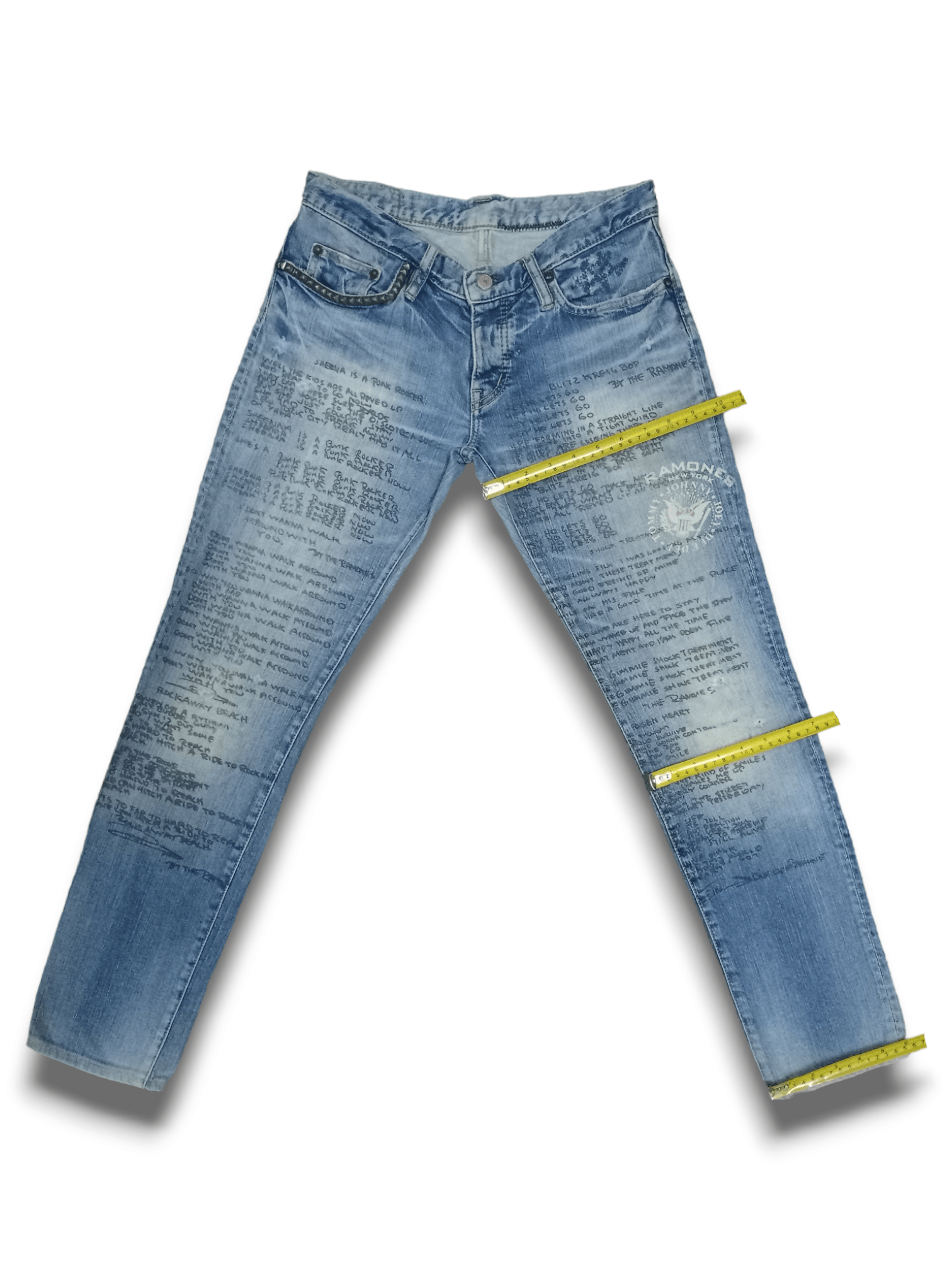 Hysteric Glamour Vintage Hysteric Glamour Ramones Studs Distressed Jeans Size US 27 - 15 Thumbnail
