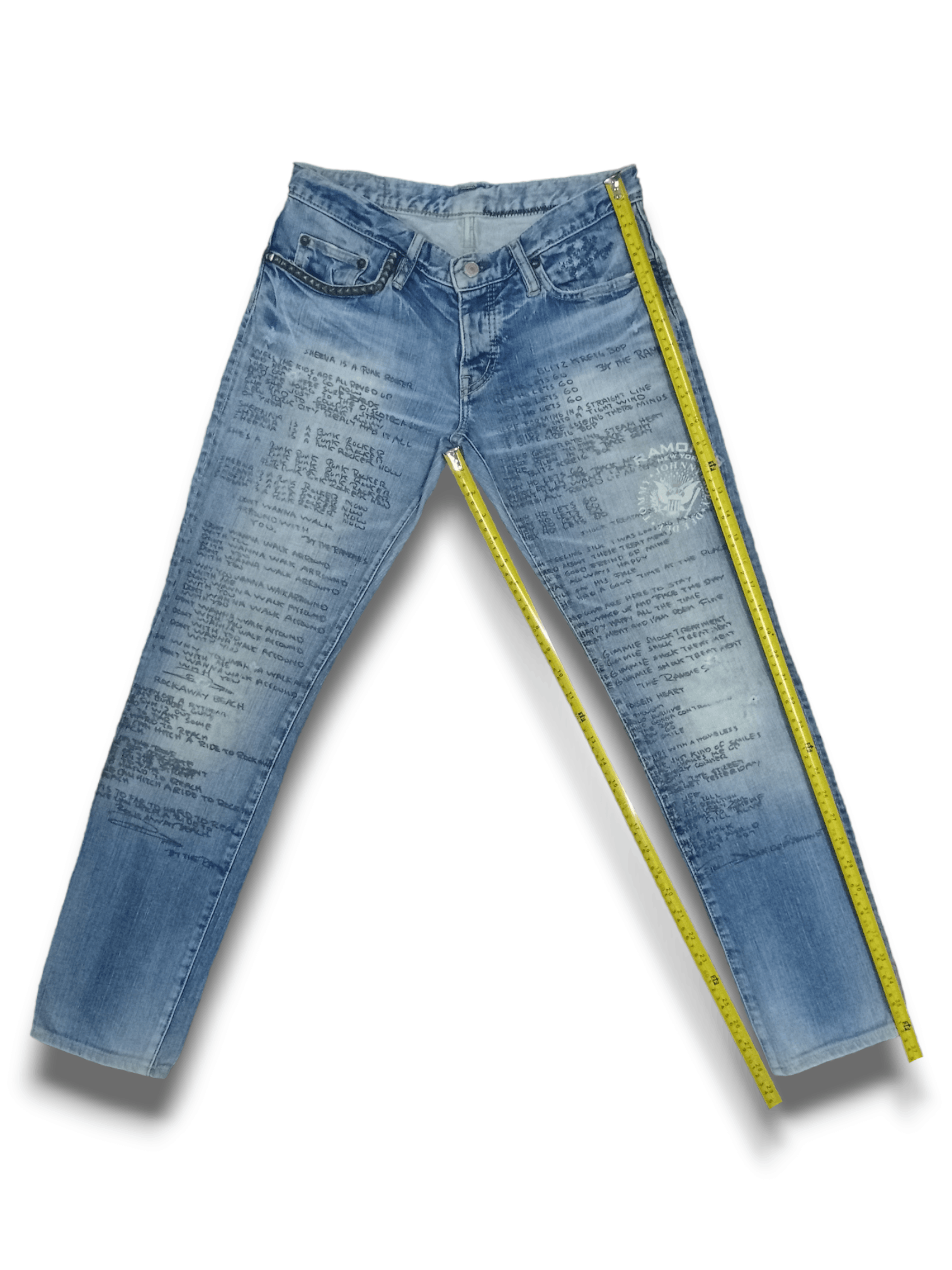 Hysteric Glamour Vintage Hysteric Glamour Ramones Studs Distressed Jeans Size US 27 - 14 Thumbnail