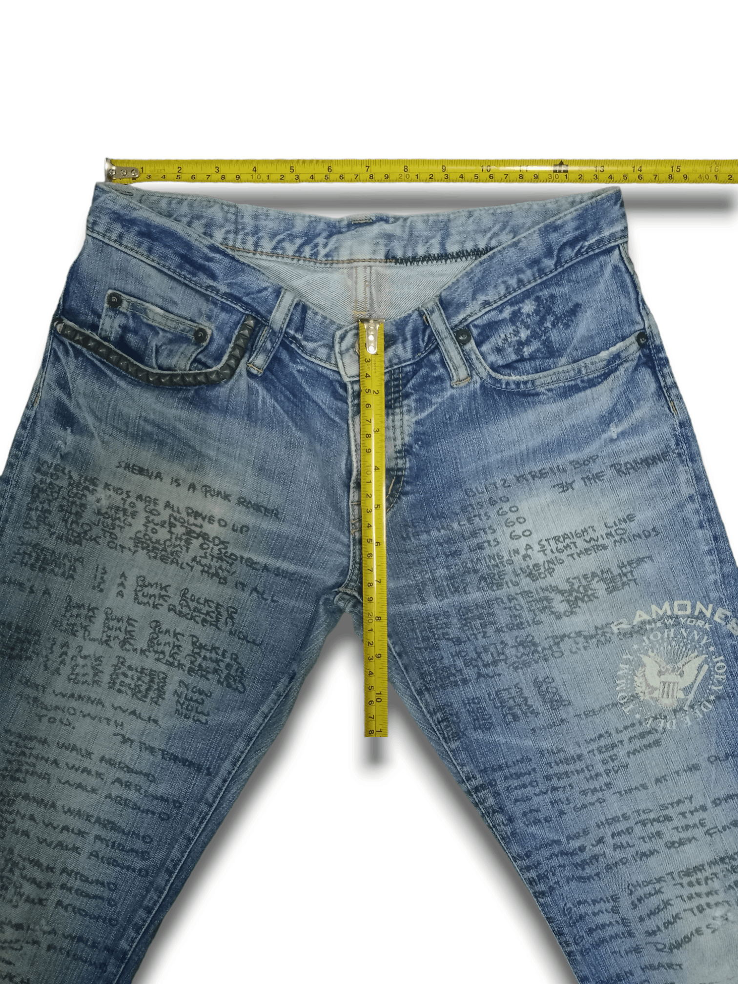 Hysteric Glamour Vintage Hysteric Glamour Ramones Studs Distressed Jeans Size US 27 - 13 Thumbnail