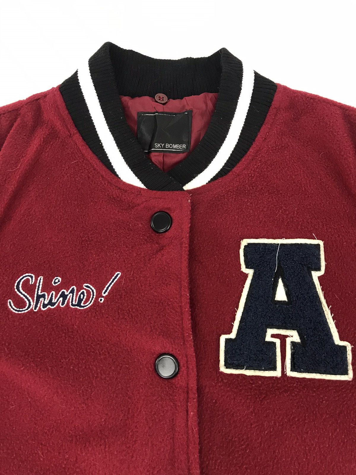 Japanese Brand Sky Bomber Shine Embroidery Big Logo A Varsity Jacket Size US S / EU 44-46 / 1 - 4 Thumbnail