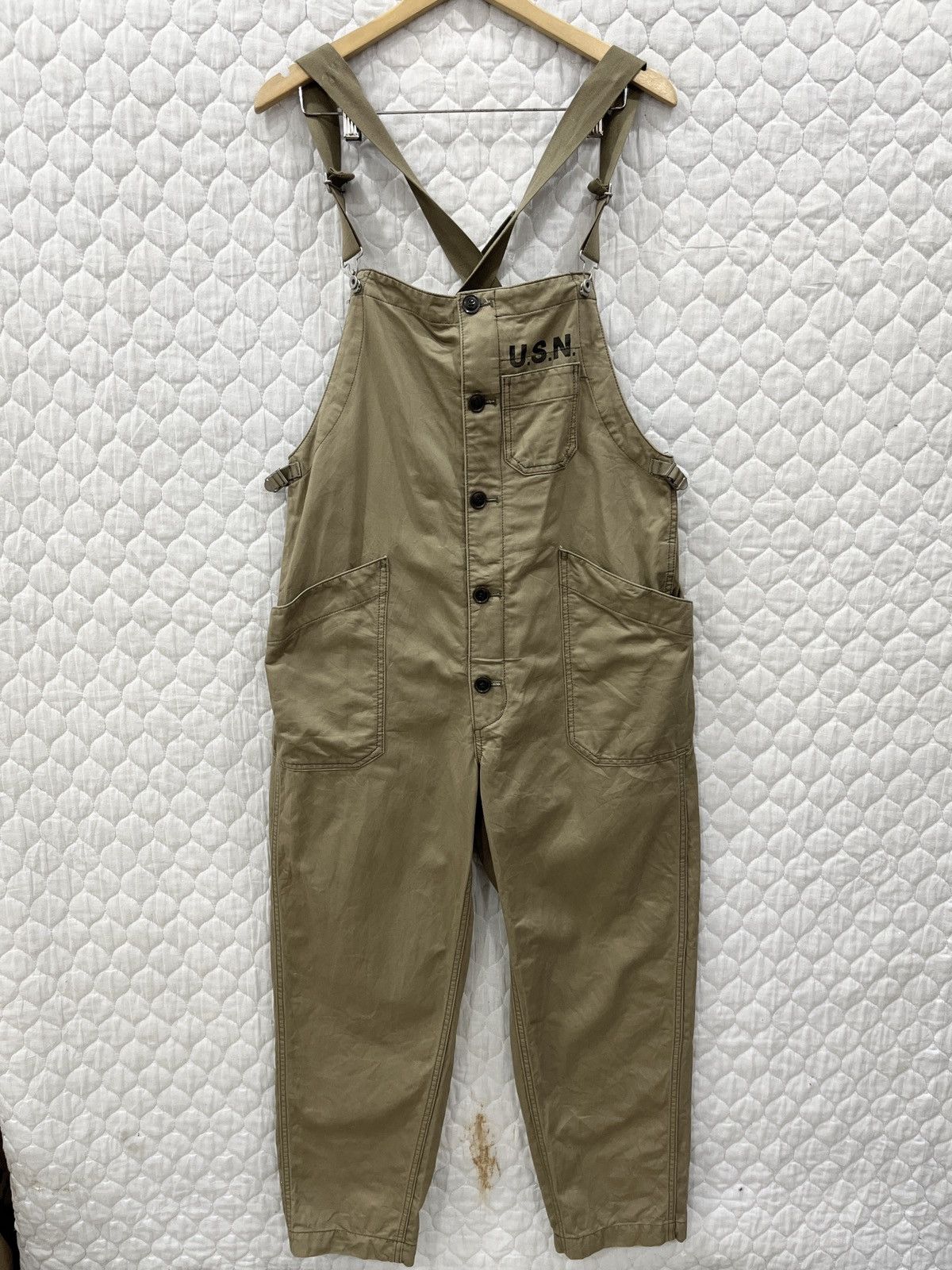 image of (Cccc). Avirex Usn Jumpsuit/overall Size M in Khaki, Men's