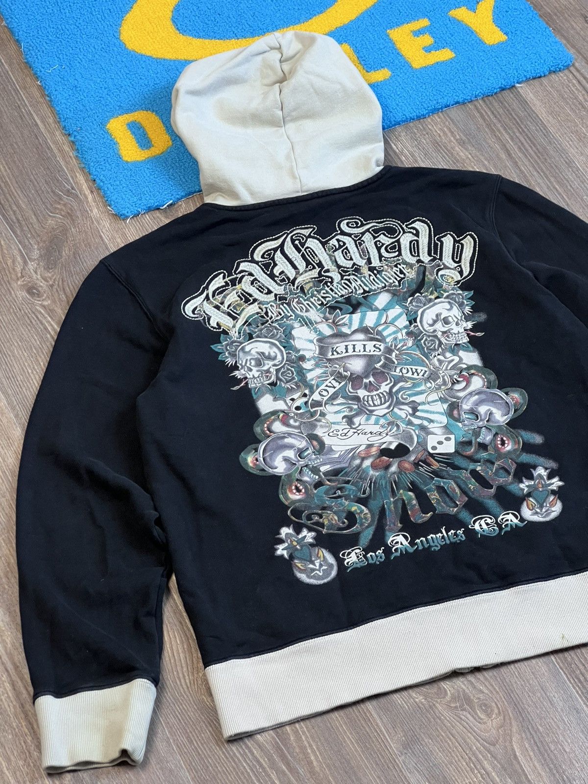 Christian Audigier Ed Hardy by Christian Audigier embroidered zip hoodie Size US XL / EU 56 / 4 - 8 Thumbnail