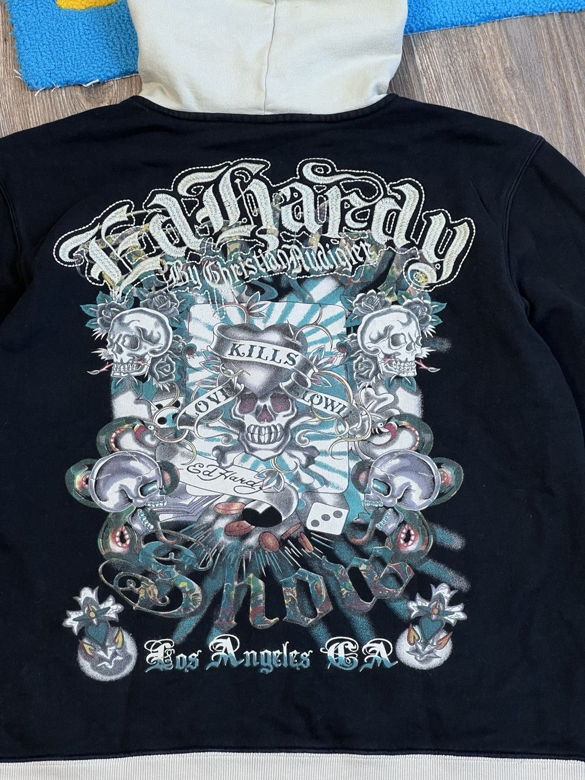 Christian Audigier Ed Hardy by Christian Audigier embroidered zip hoodie Size US XL / EU 56 / 4 - 9 Thumbnail