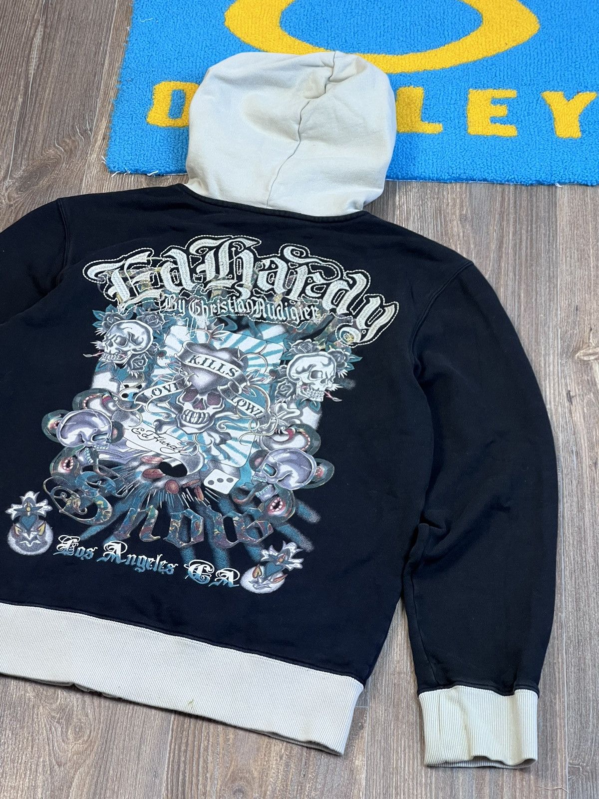Christian Audigier Ed Hardy by Christian Audigier embroidered zip hoodie Size US XL / EU 56 / 4 - 7 Thumbnail