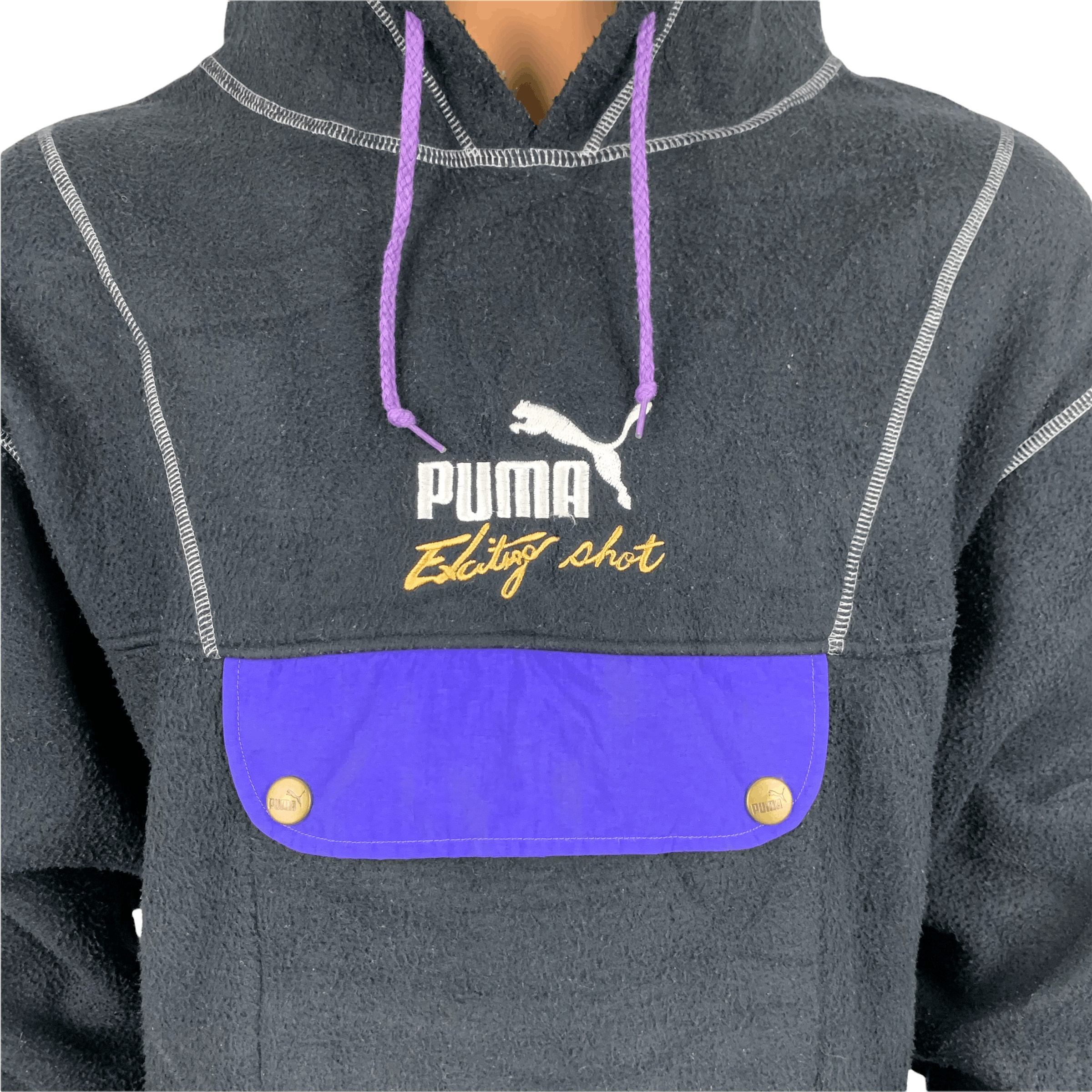 Puma Vintage Puma Pullover Hooded Fleece #3609-55 Size US L / EU 52-54 / 3 - 3 Thumbnail