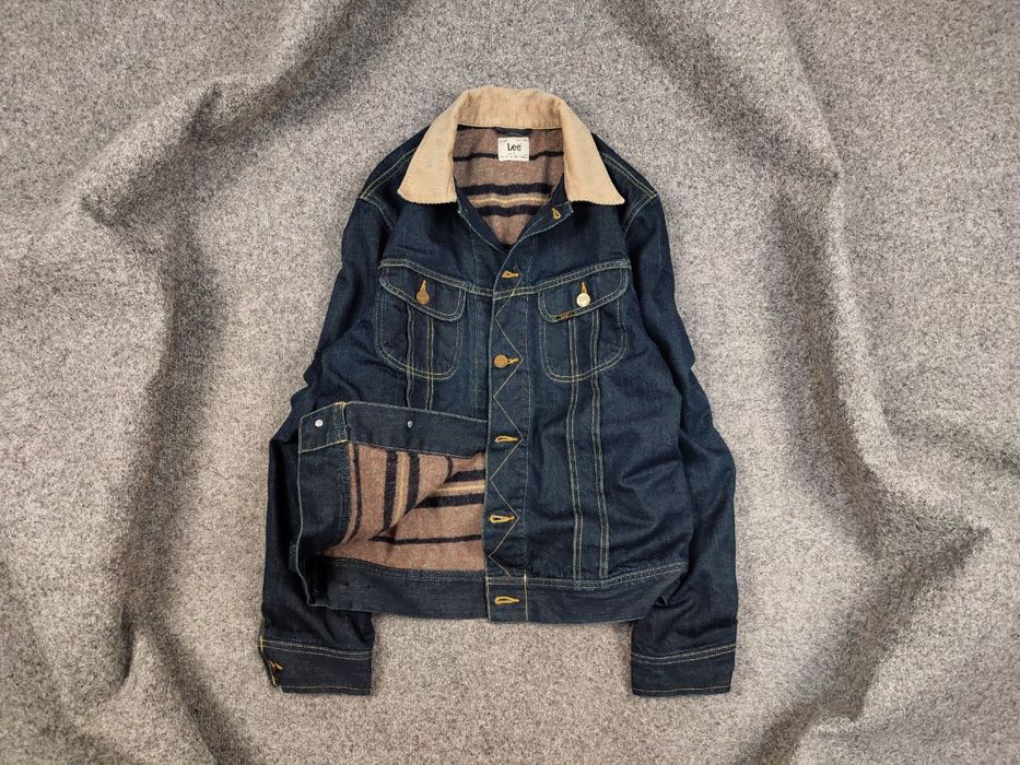 Vintage Vintage 90's Lee Storm Rider Blanket Lined Denim Jacket Grailed