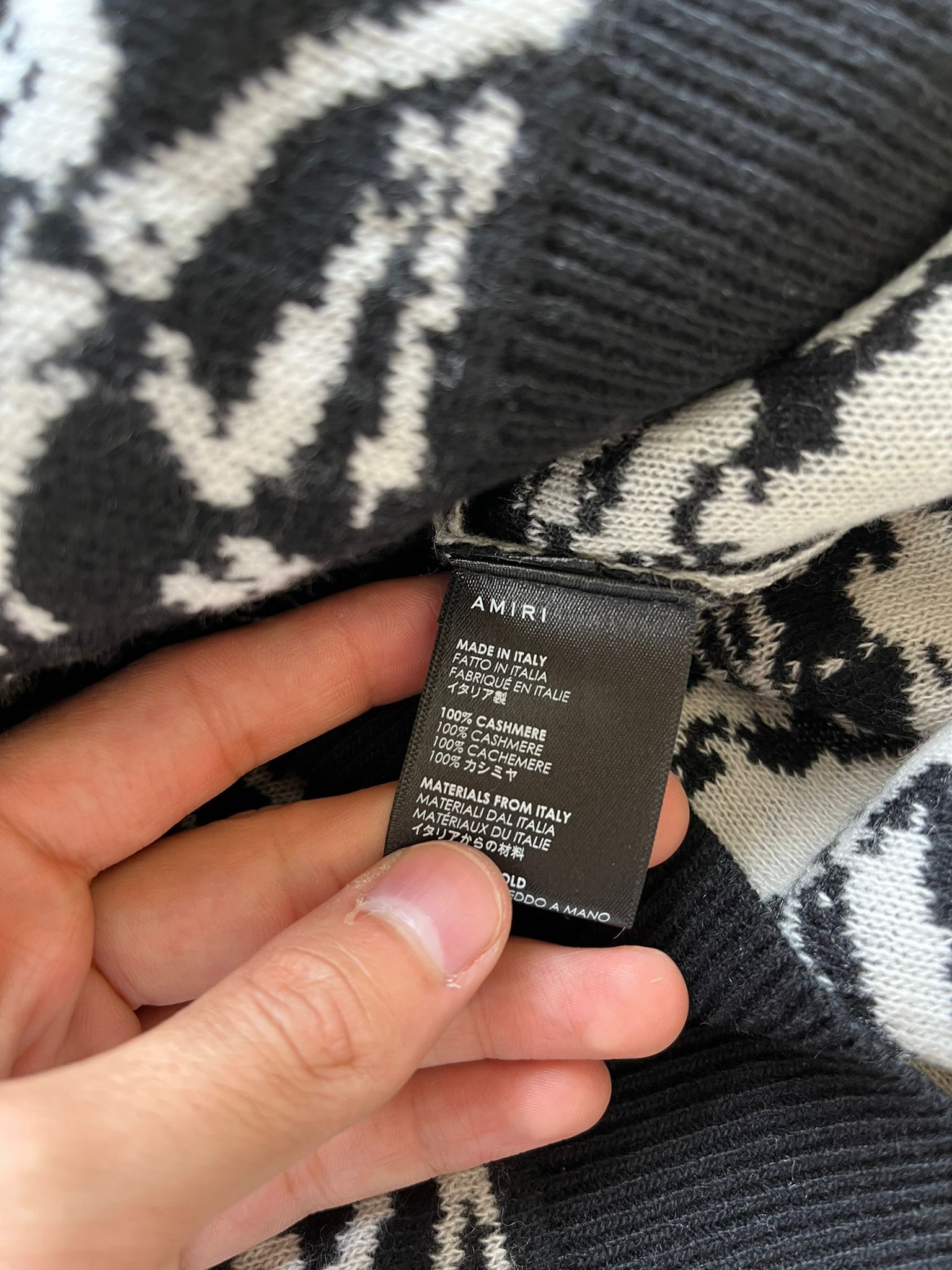 Amiri Sweatshirt in Black & White Size US M / EU 48-50 / 2 - 9 Thumbnail