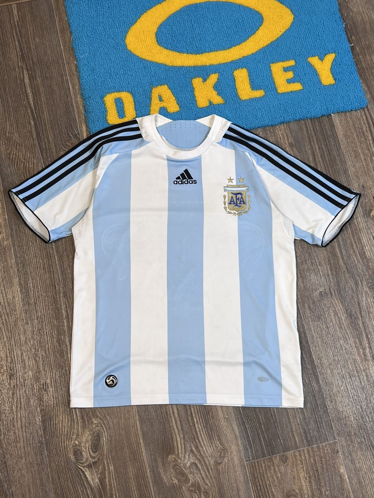 Adidas Vintage 2007-08 Adidas Argentina home football shirt jersey Size US S / EU 44-46 / 1 - 1 Thumbnail